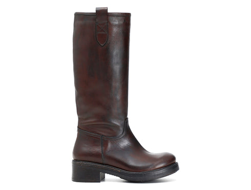 CafèNoir Donna Stivale cavaliere in pelle C1GE1310 Testa di moro